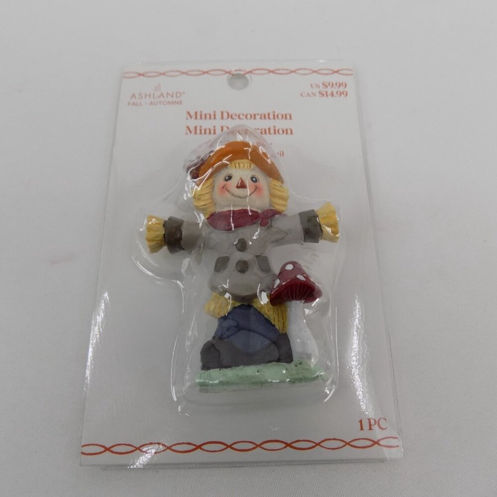 Set of 2 Ashland Mini Decoration Scarecrow Boy And Girl Collectible Figurines - Picture 6 of 7